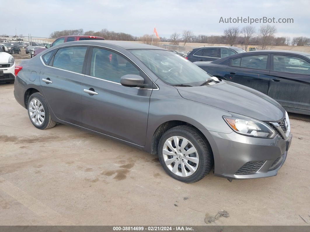 2016 Nissan Sentra S Серый vin: 3N1AB7AP5GL679864