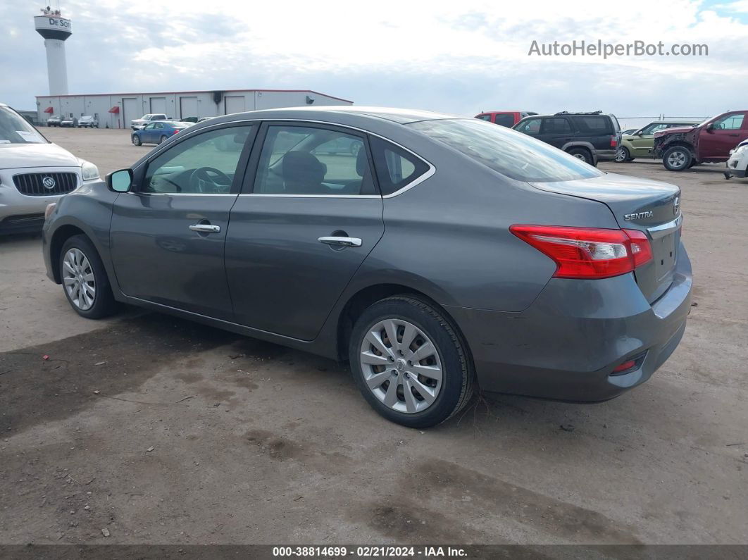 2016 Nissan Sentra S Серый vin: 3N1AB7AP5GL679864