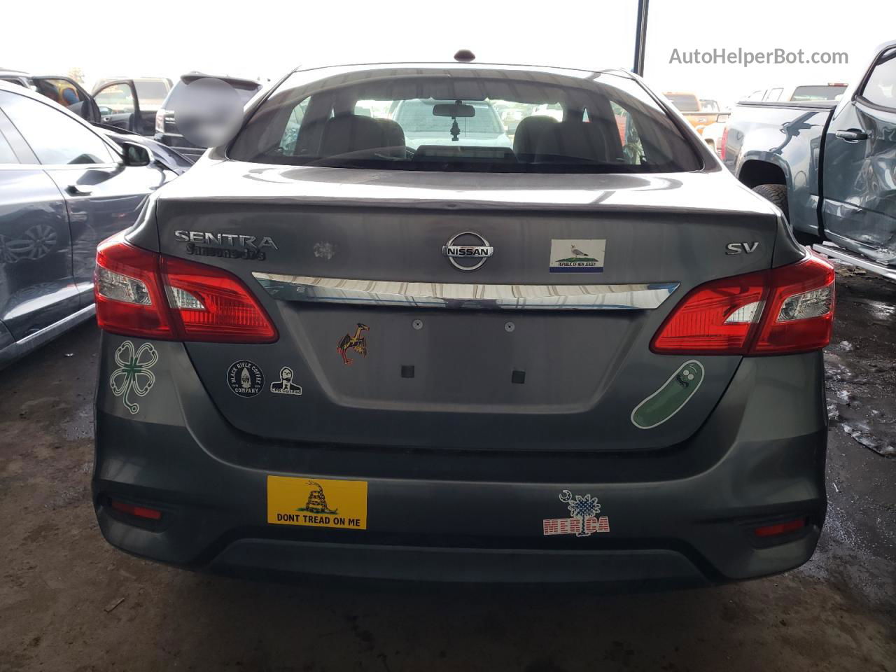 2016 Nissan Sentra S Gray vin: 3N1AB7AP5GL684465