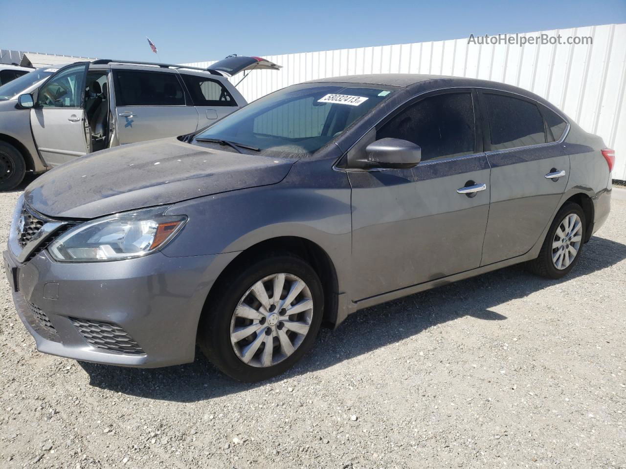 2016 Nissan Sentra S Gray vin: 3N1AB7AP5GY215668