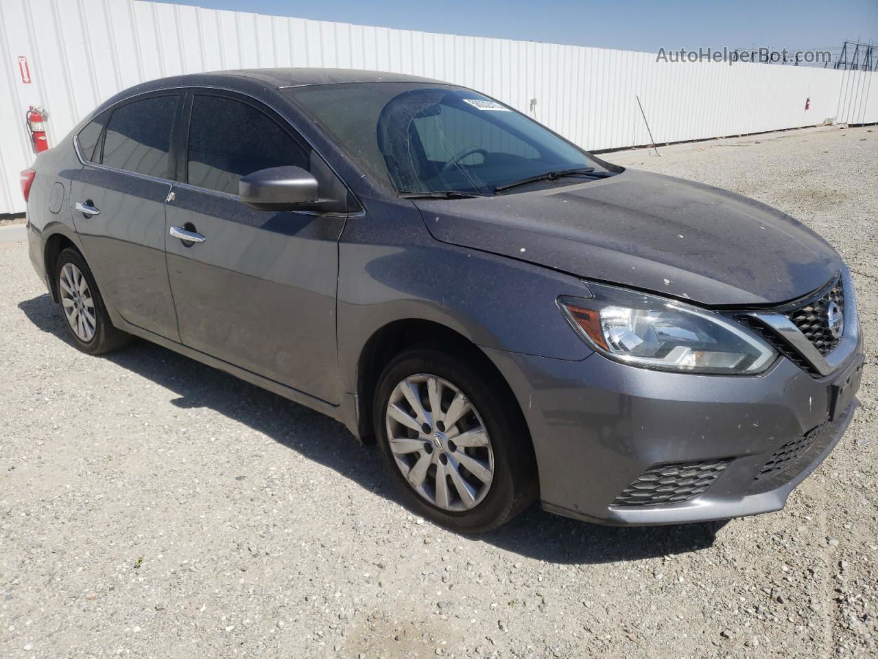 2016 Nissan Sentra S Gray vin: 3N1AB7AP5GY215668