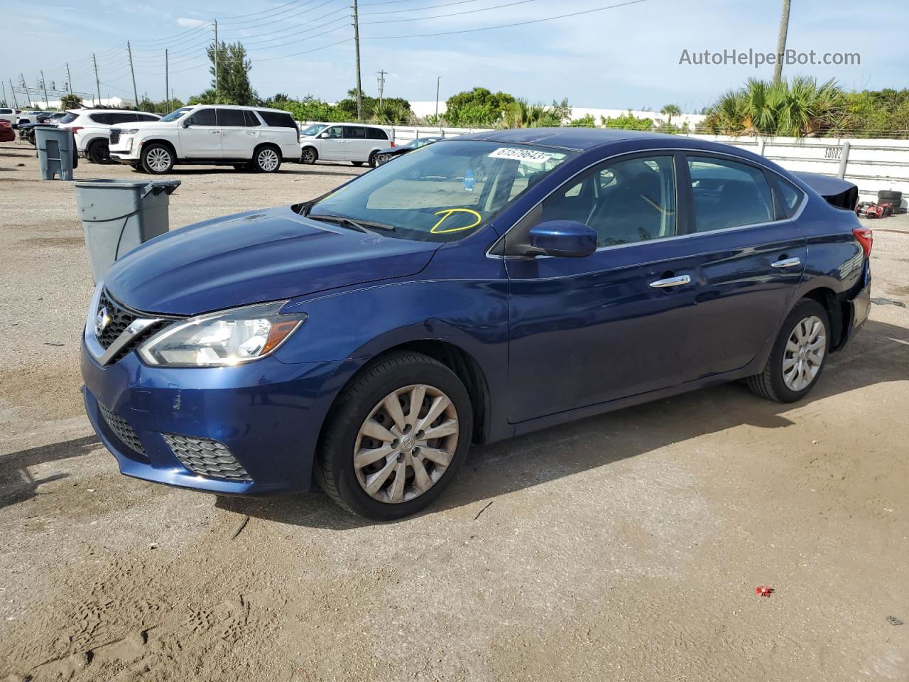 2016 Nissan Sentra S Синий vin: 3N1AB7AP5GY216481