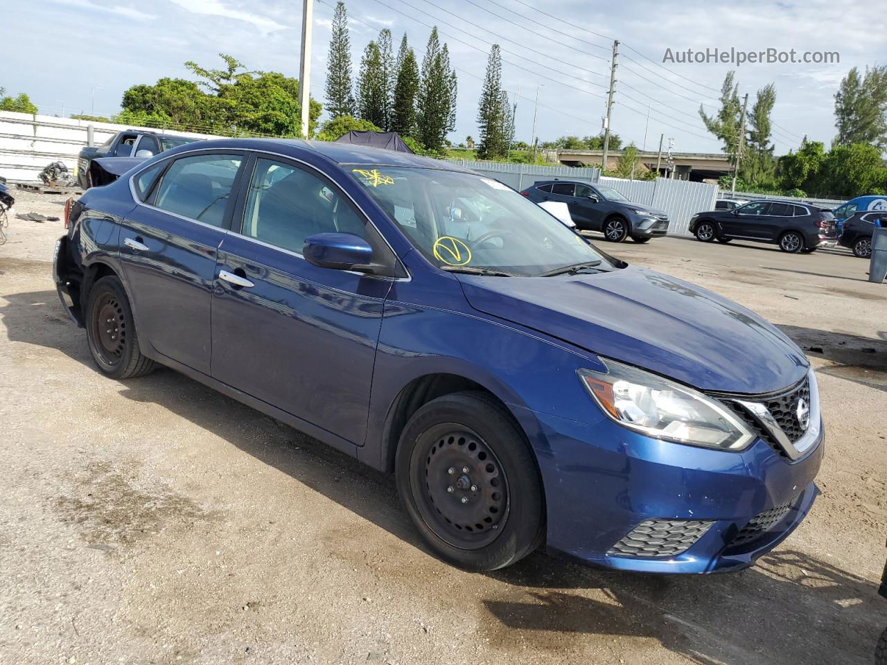 2016 Nissan Sentra S Синий vin: 3N1AB7AP5GY216481