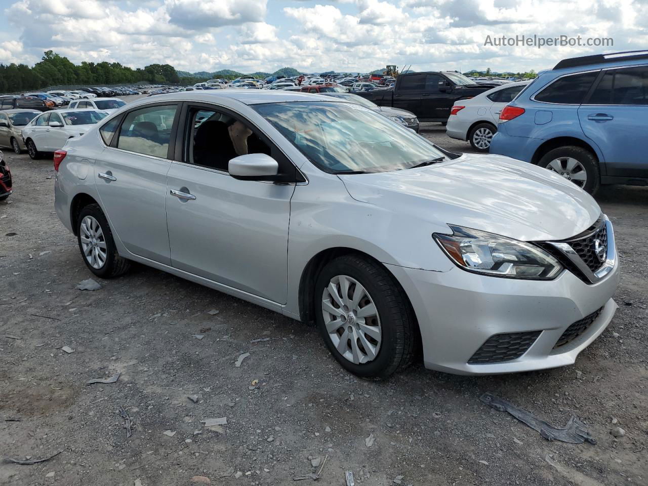 2016 Nissan Sentra S Silver vin: 3N1AB7AP5GY222572