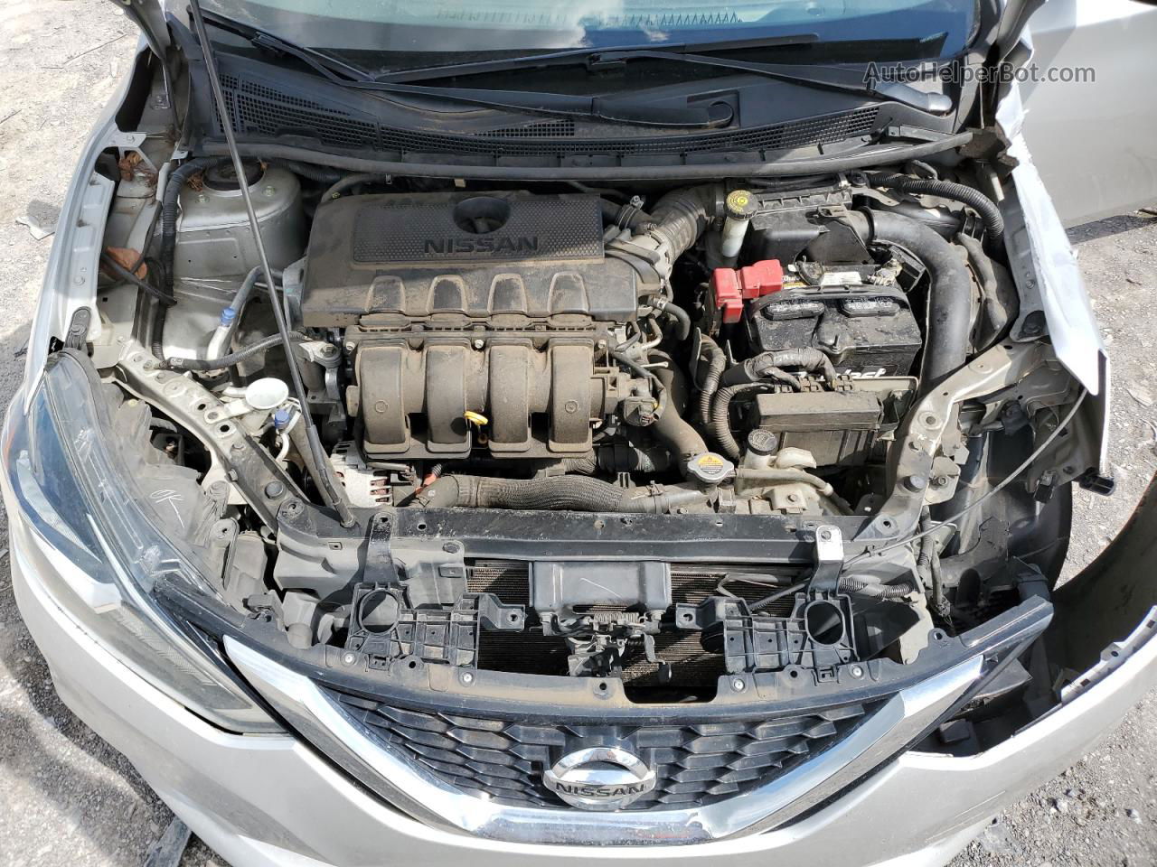 2016 Nissan Sentra S Серебряный vin: 3N1AB7AP5GY222572