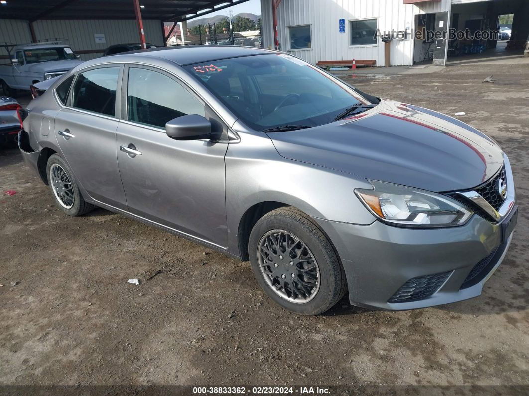 2016 Nissan Sentra Sv Gray vin: 3N1AB7AP5GY235502