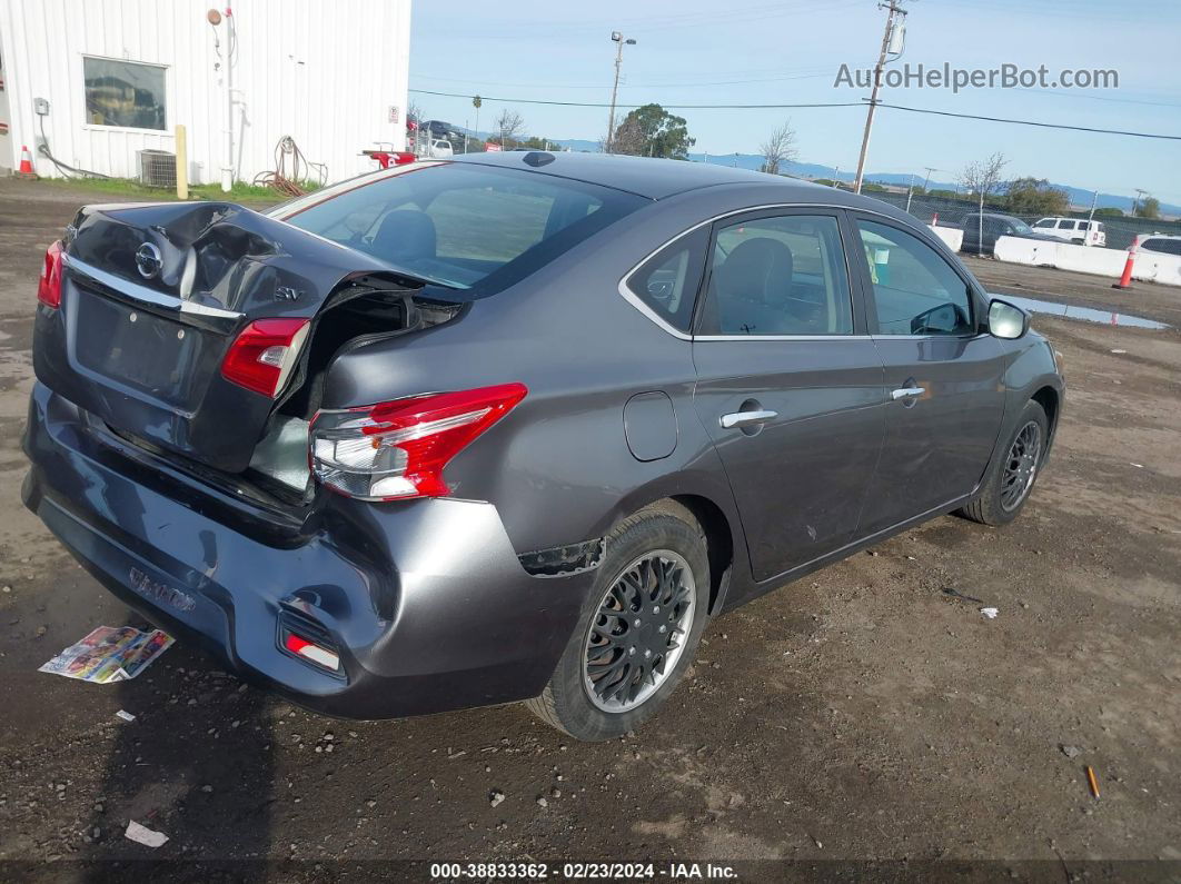 2016 Nissan Sentra Sv Gray vin: 3N1AB7AP5GY235502