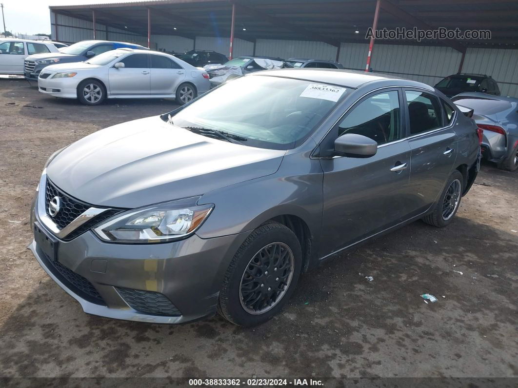 2016 Nissan Sentra Sv Gray vin: 3N1AB7AP5GY235502