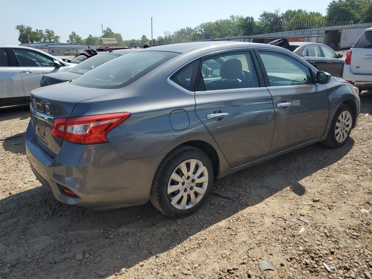 2016 Nissan Sentra S Серый vin: 3N1AB7AP5GY284280