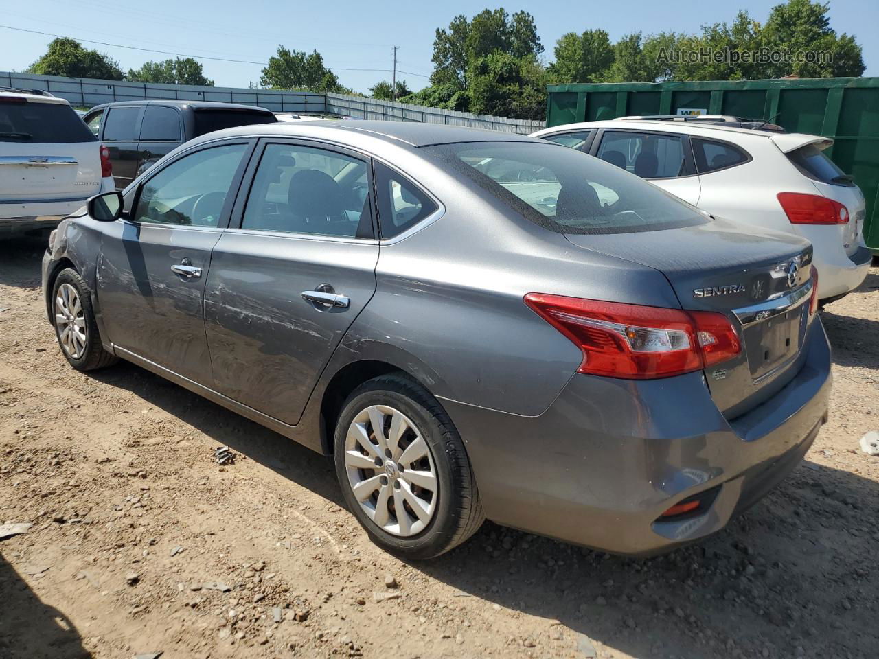 2016 Nissan Sentra S Серый vin: 3N1AB7AP5GY284280