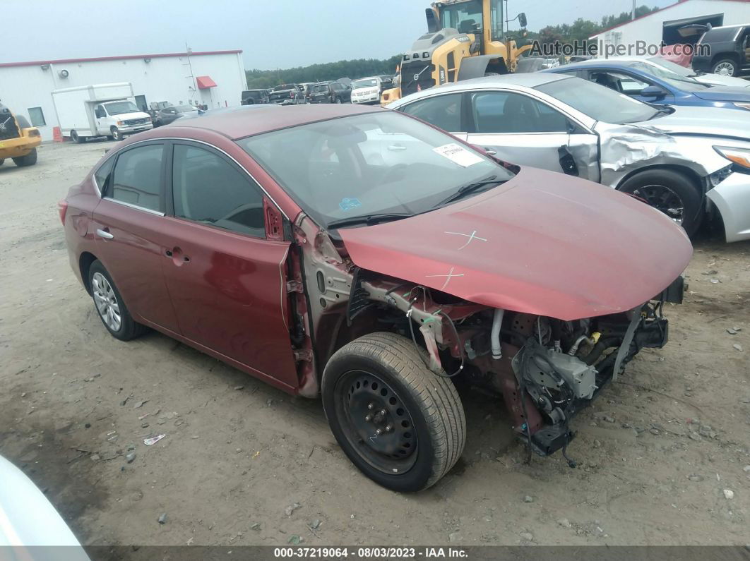 2016 Nissan Sentra Sv Burgundy vin: 3N1AB7AP5GY286689