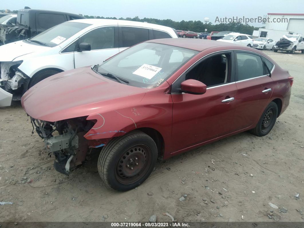 2016 Nissan Sentra Sv Burgundy vin: 3N1AB7AP5GY286689