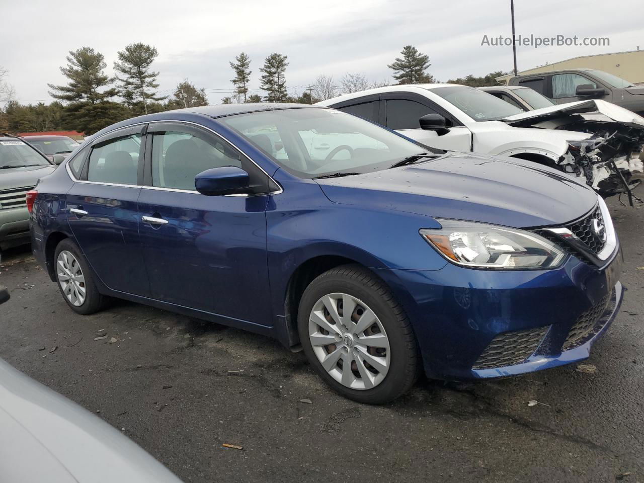 2016 Nissan Sentra S Blue vin: 3N1AB7AP5GY308786