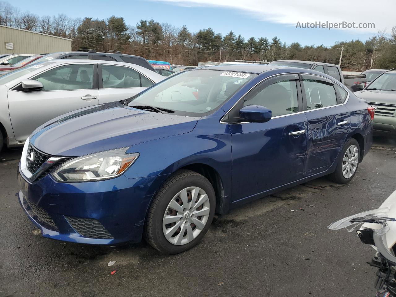 2016 Nissan Sentra S Blue vin: 3N1AB7AP5GY308786