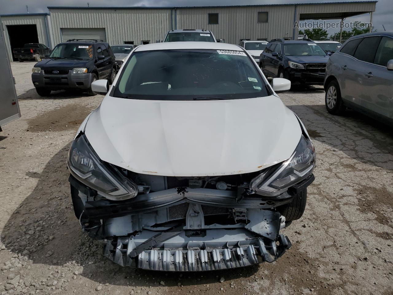 2018 Nissan Sentra S White vin: 3N1AB7AP5JL607330