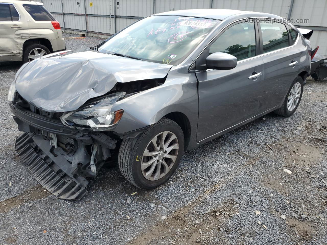 2018 Nissan Sentra S Charcoal vin: 3N1AB7AP5JL618490