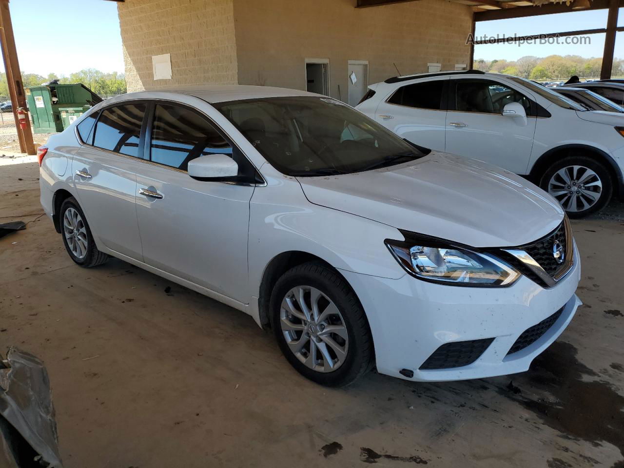 2018 Nissan Sentra S White vin: 3N1AB7AP5JL620708