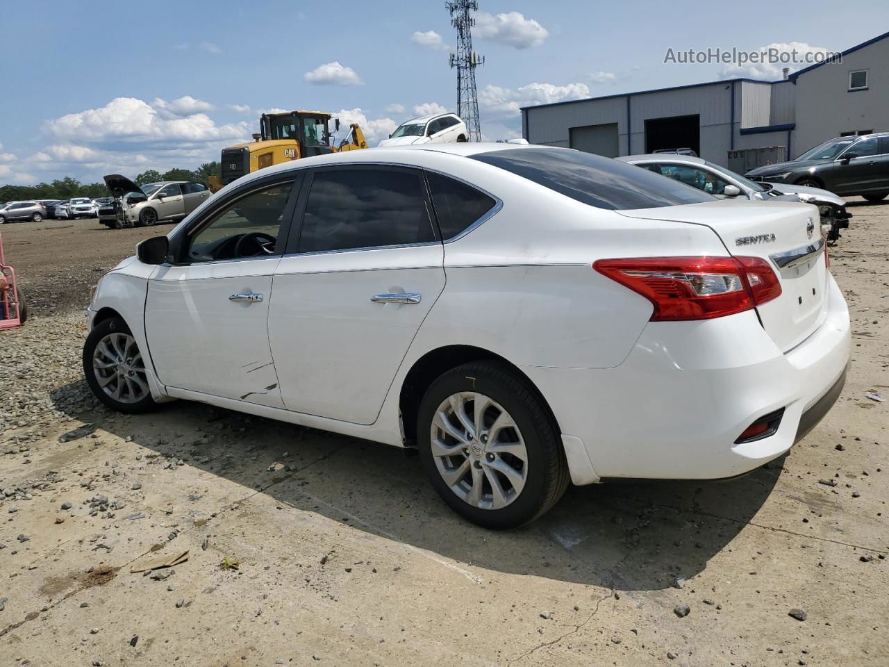 2018 Nissan Sentra S White vin: 3N1AB7AP5JL631014