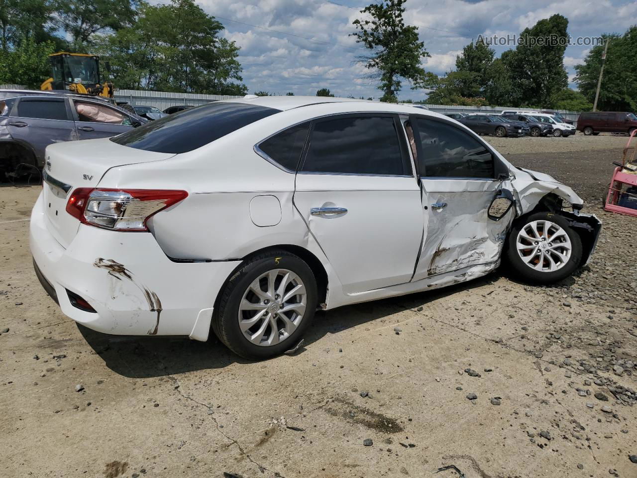 2018 Nissan Sentra S White vin: 3N1AB7AP5JL631014