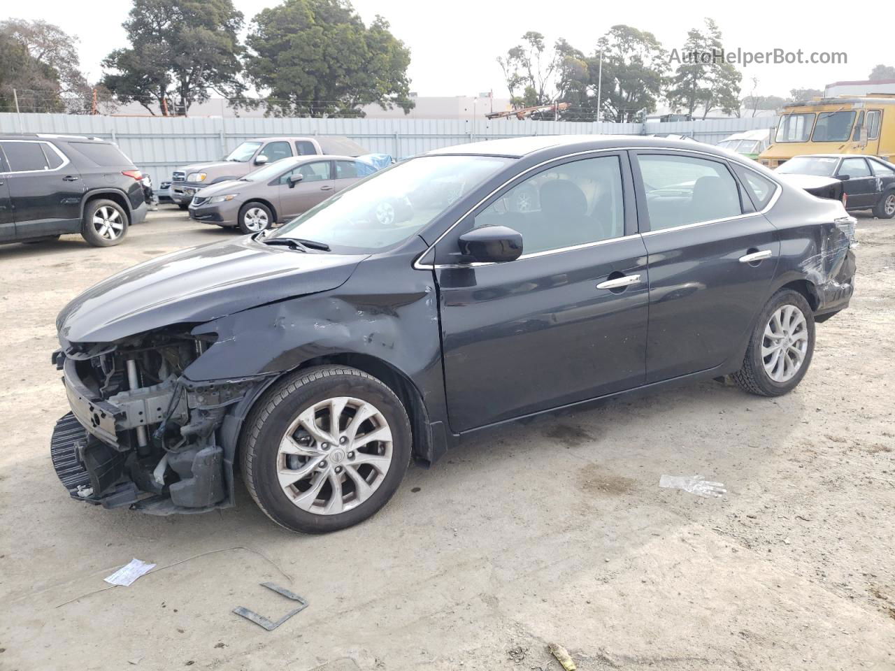 2018 Nissan Sentra S Black vin: 3N1AB7AP5JL631563