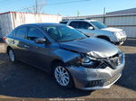 2018 Nissan Sentra Sv Gray vin: 3N1AB7AP5JL632017