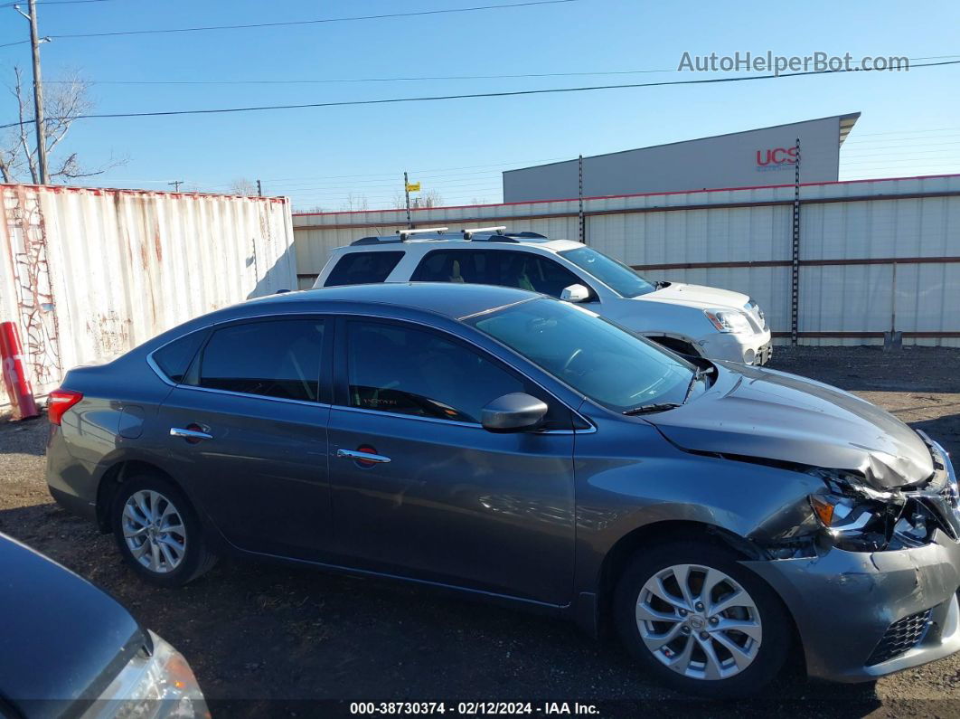 2018 Nissan Sentra Sv Gray vin: 3N1AB7AP5JL632017