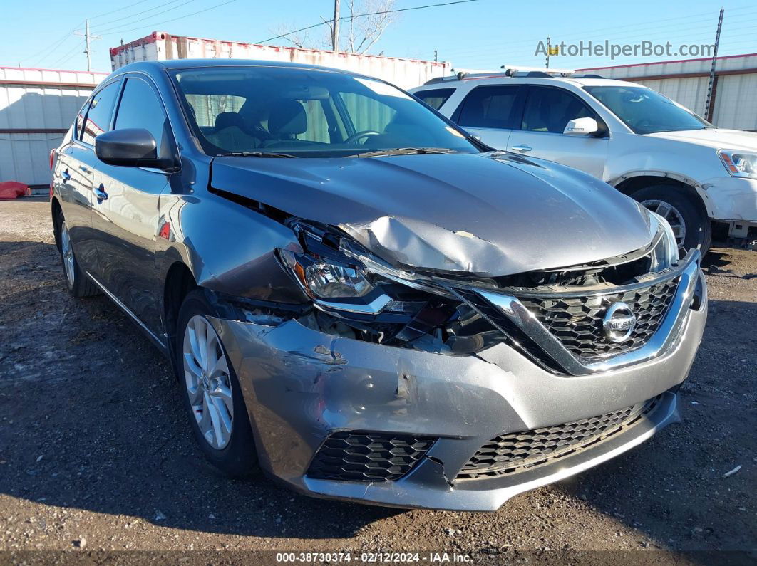 2018 Nissan Sentra Sv Gray vin: 3N1AB7AP5JL632017