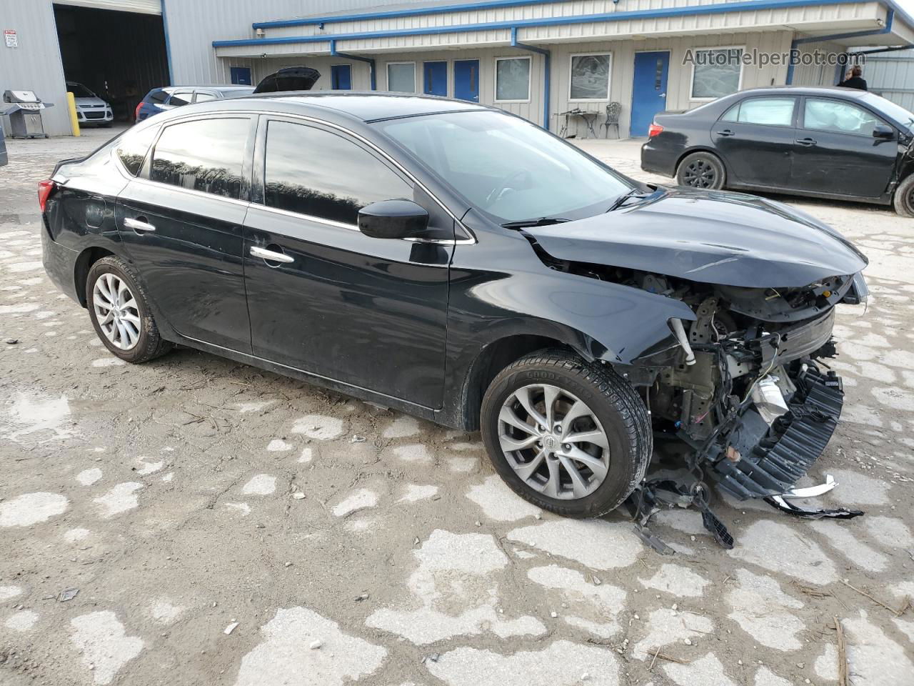 2018 Nissan Sentra S Black vin: 3N1AB7AP5JL653224