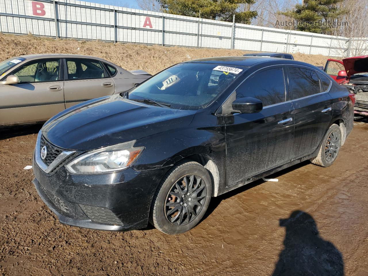 2018 Nissan Sentra S Черный vin: 3N1AB7AP5JY207254