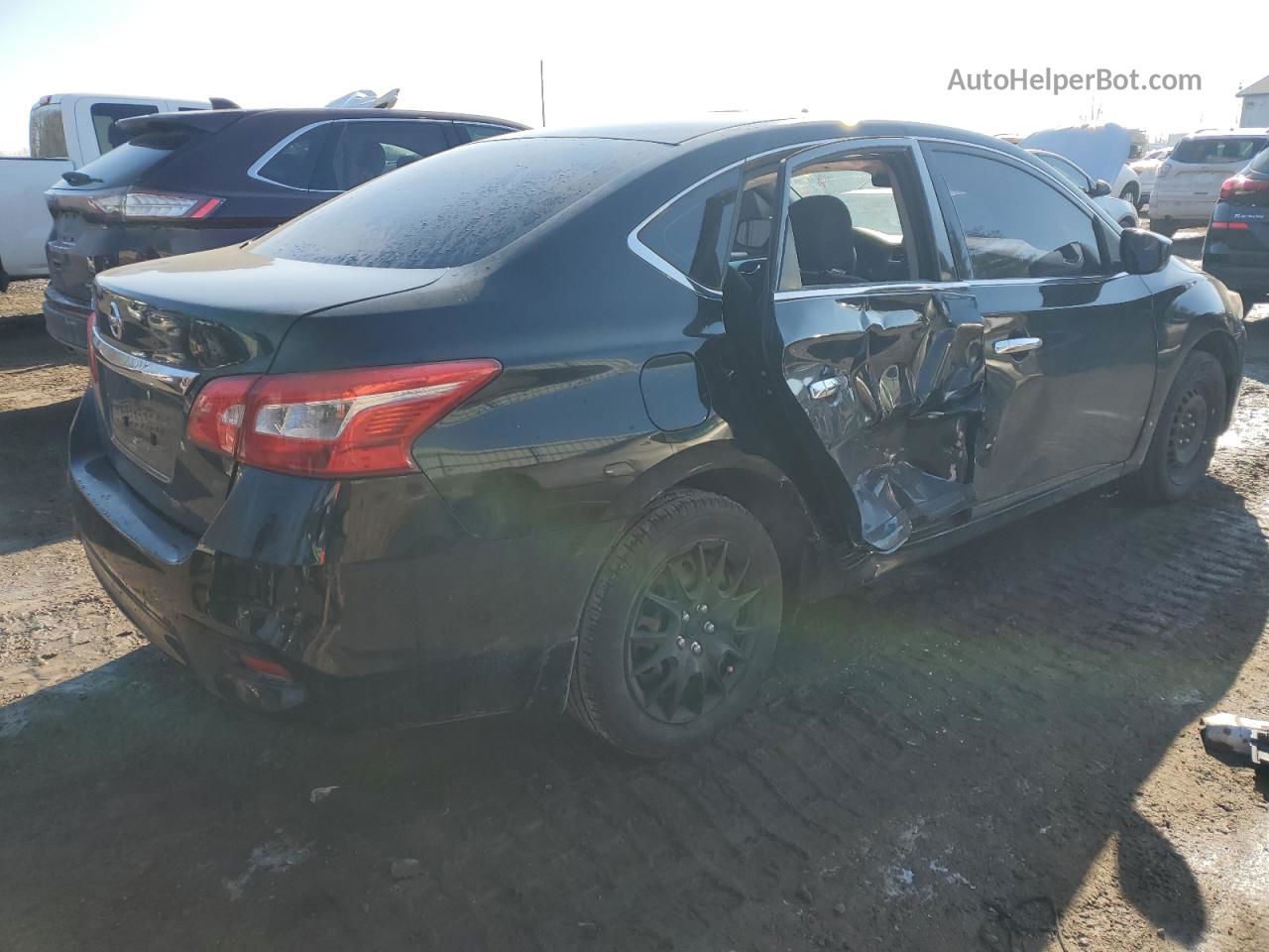 2018 Nissan Sentra S Black vin: 3N1AB7AP5JY207254