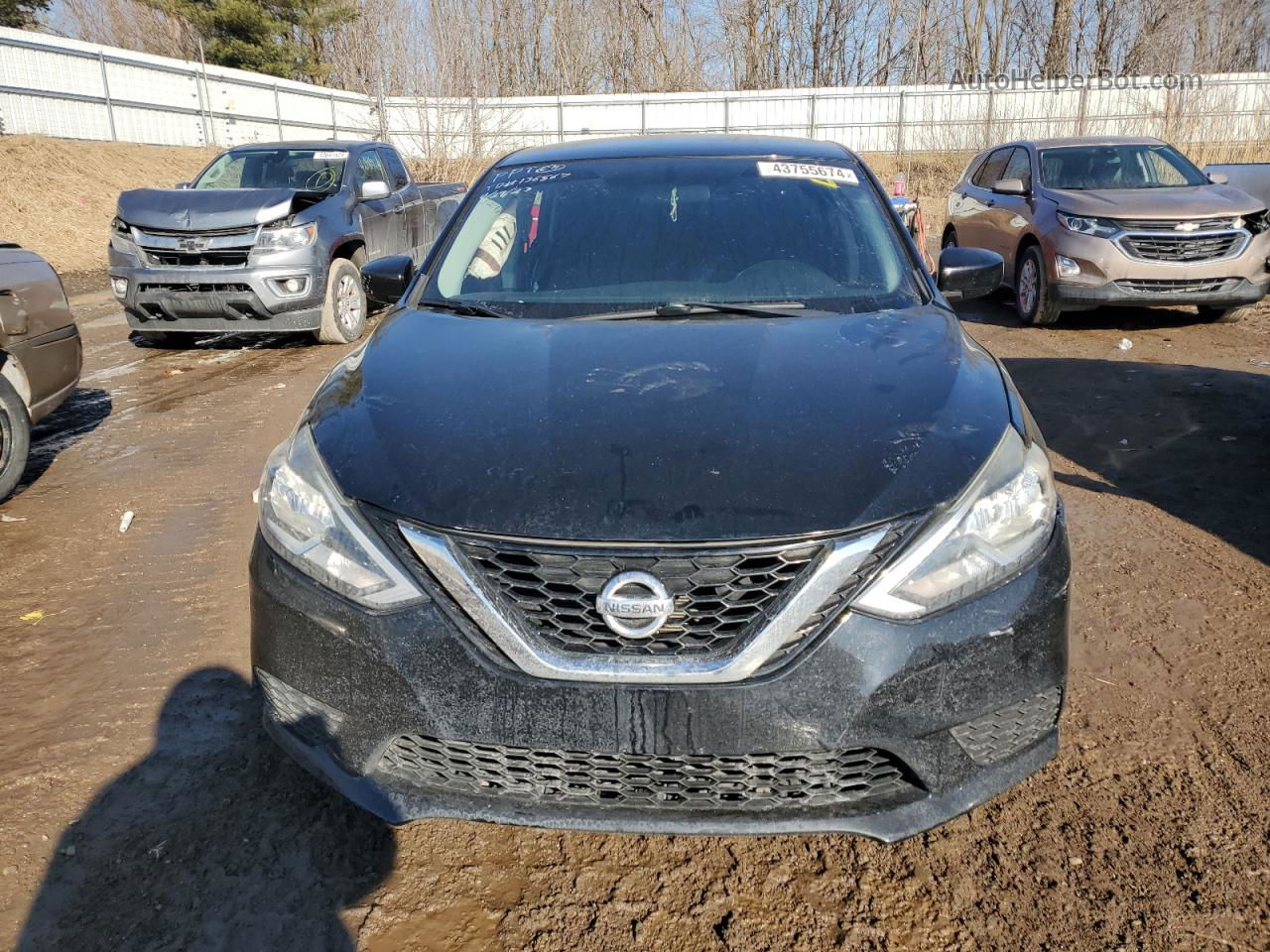 2018 Nissan Sentra S Черный vin: 3N1AB7AP5JY207254