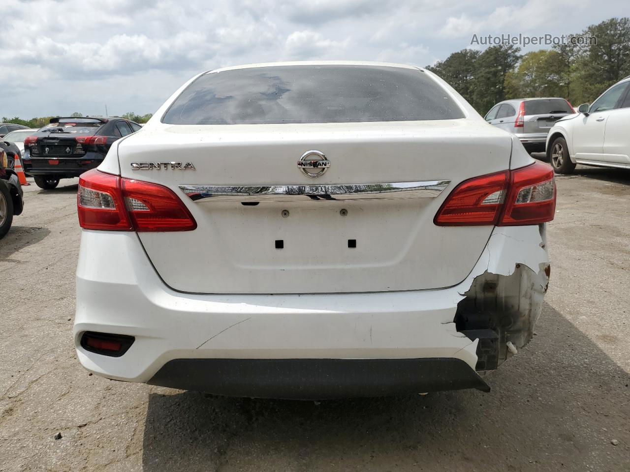 2018 Nissan Sentra S White vin: 3N1AB7AP5JY209683