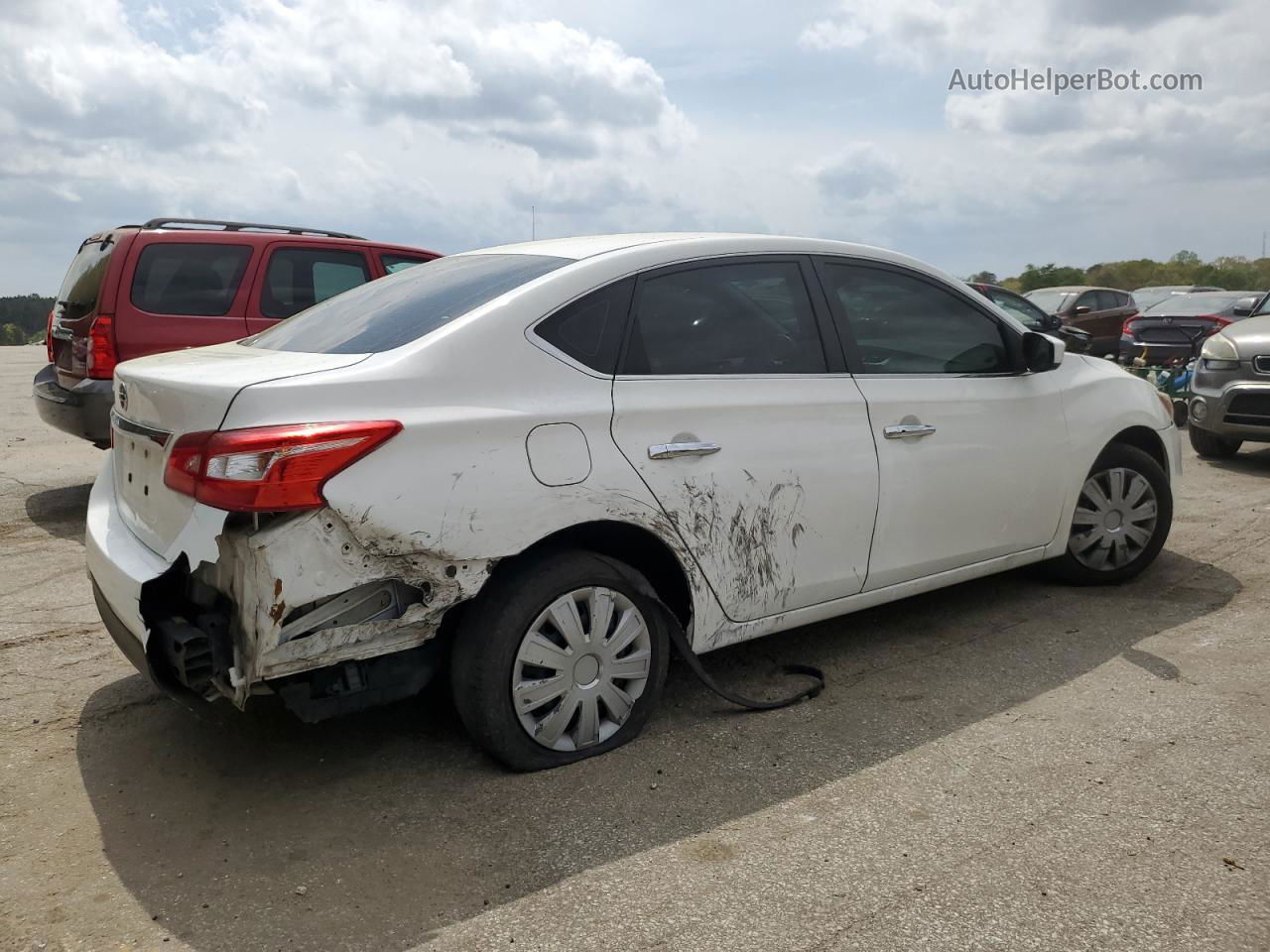 2018 Nissan Sentra S Белый vin: 3N1AB7AP5JY209683