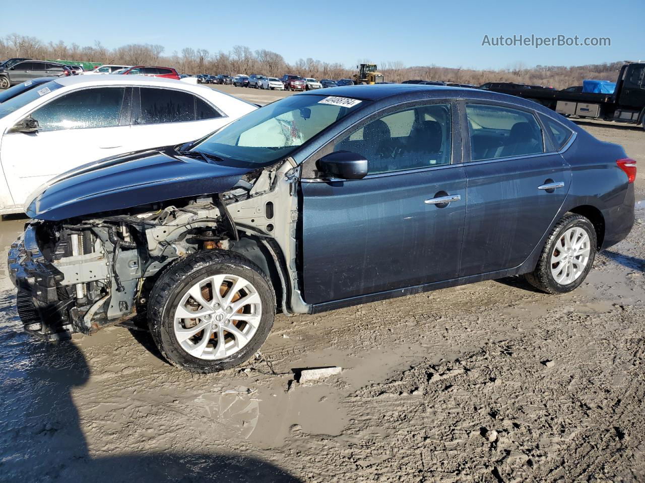 2018 Nissan Sentra S Серый vin: 3N1AB7AP5JY216133