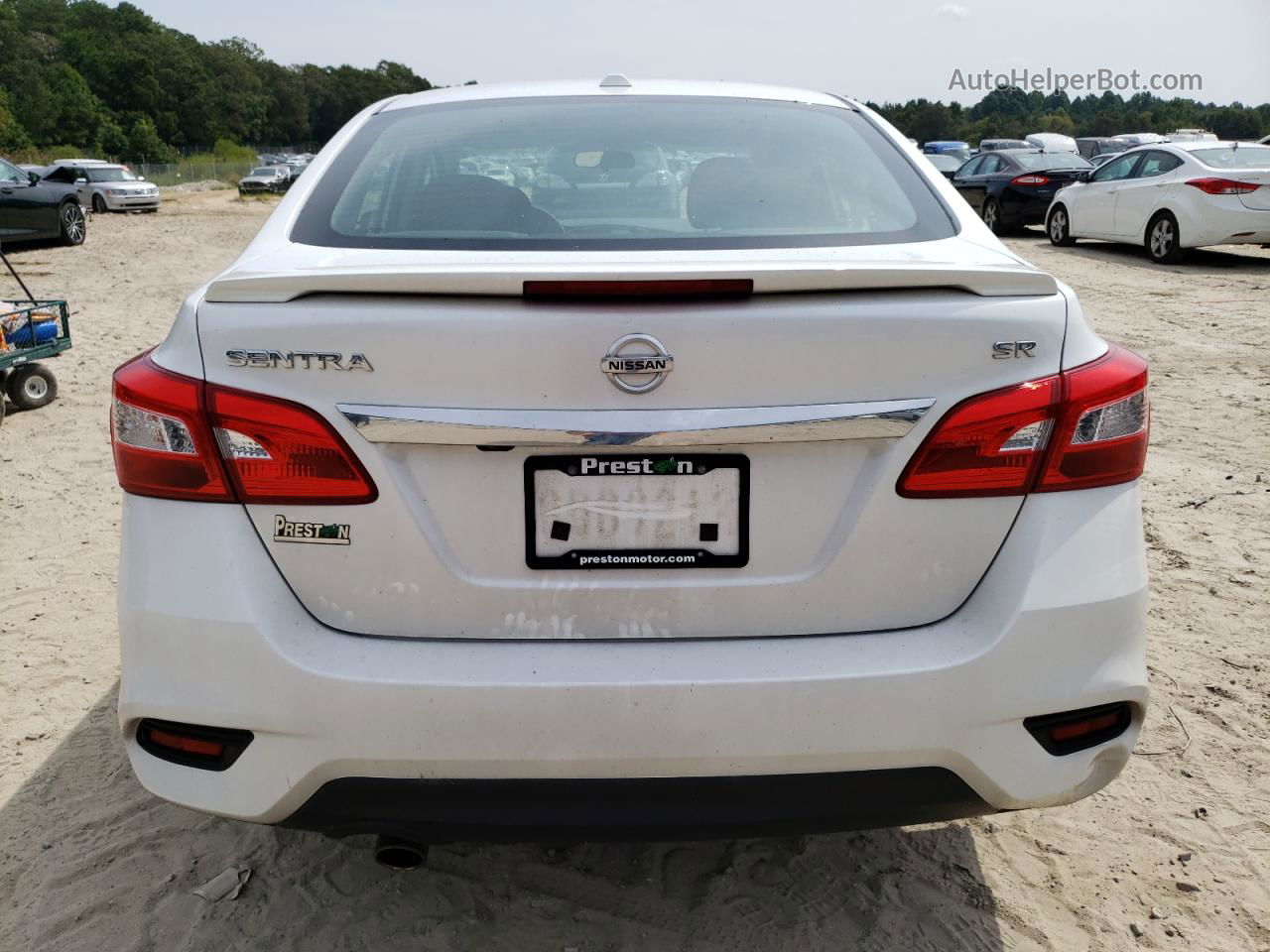 2018 Nissan Sentra S White vin: 3N1AB7AP5JY218755