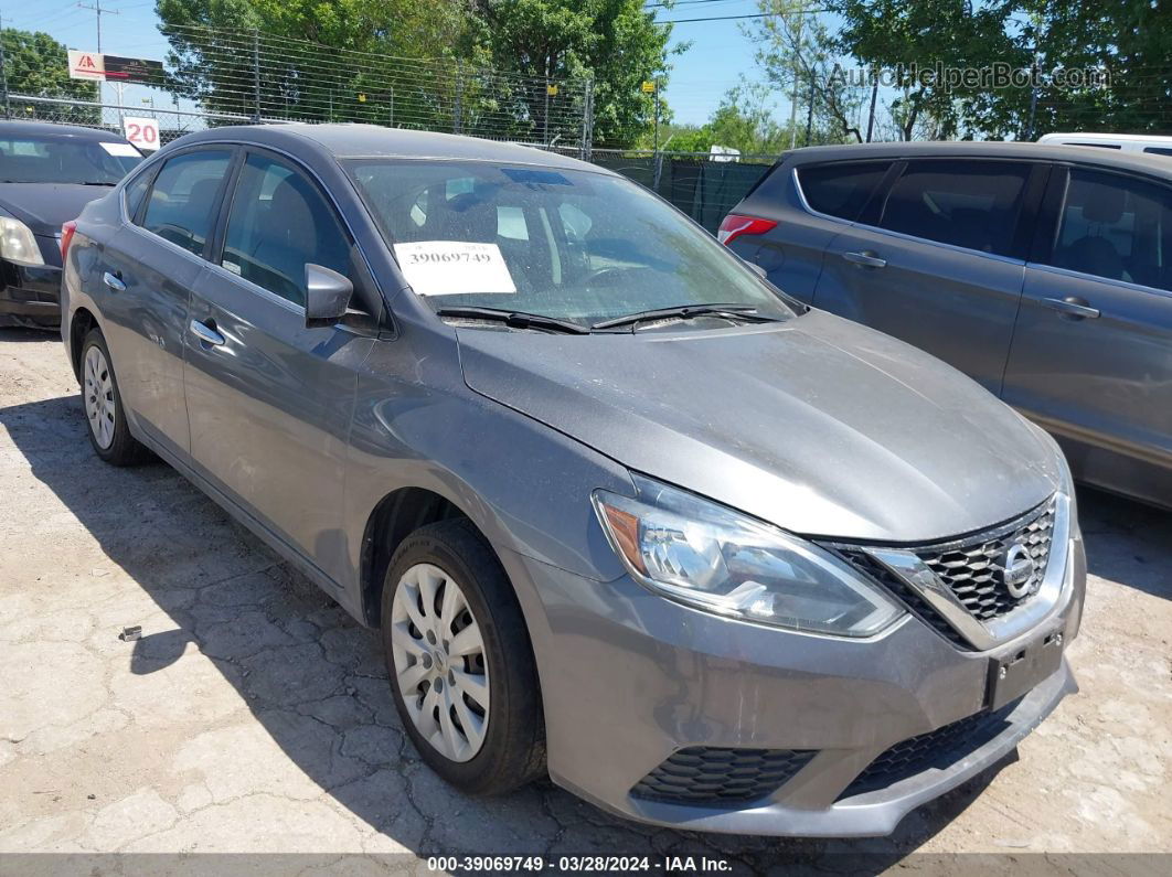 2018 Nissan Sentra S Серый vin: 3N1AB7AP5JY223356