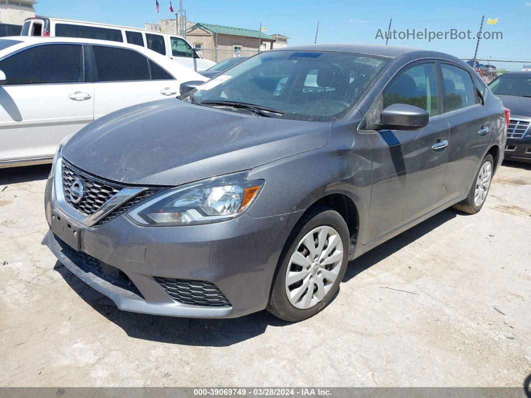 2018 Nissan Sentra S Серый vin: 3N1AB7AP5JY223356