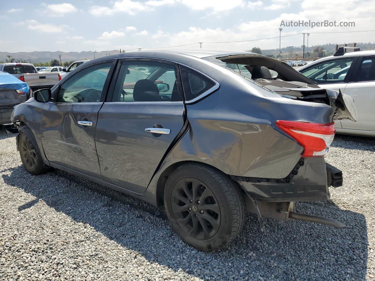 2018 Nissan Sentra S Gray vin: 3N1AB7AP5JY237984