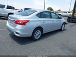 2018 Nissan Sentra Sv Silver vin: 3N1AB7AP5JY250752