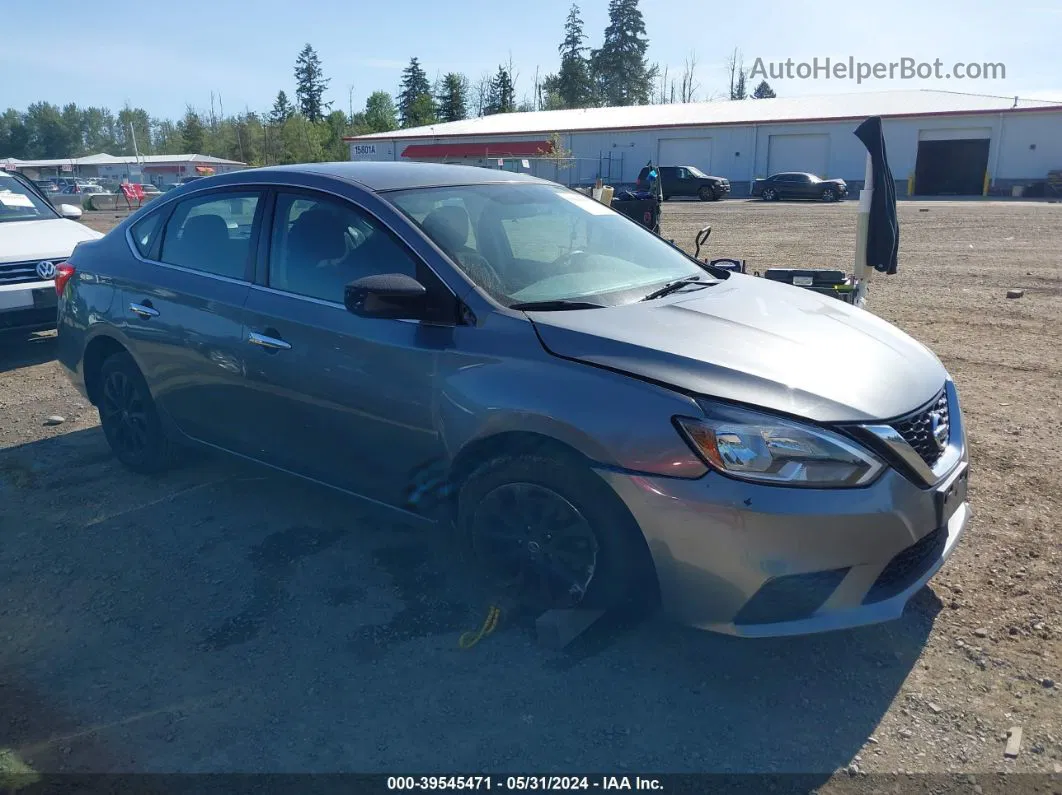 2018 Nissan Sentra S Gray vin: 3N1AB7AP5JY252095