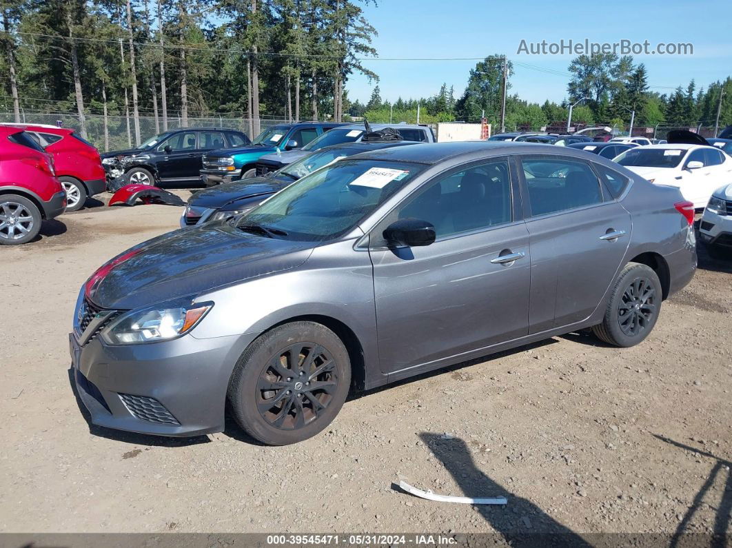 2018 Nissan Sentra S Gray vin: 3N1AB7AP5JY252095