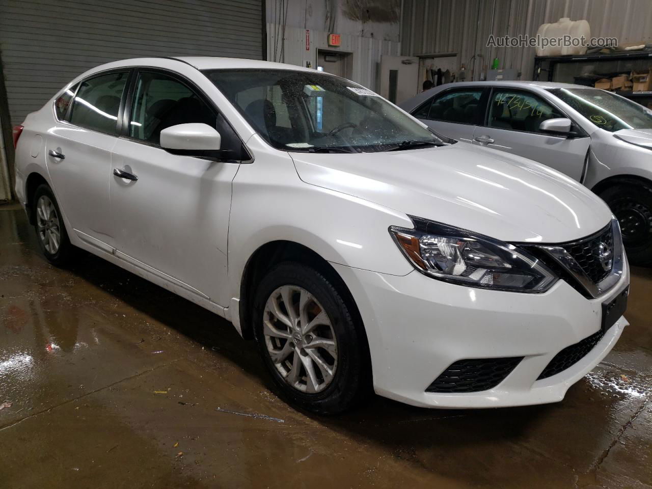 2018 Nissan Sentra S White vin: 3N1AB7AP5JY265848