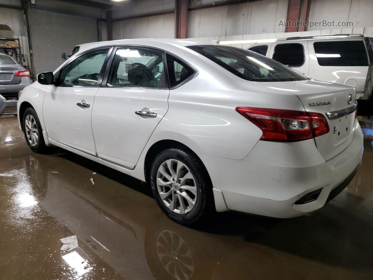 2018 Nissan Sentra S White vin: 3N1AB7AP5JY265848