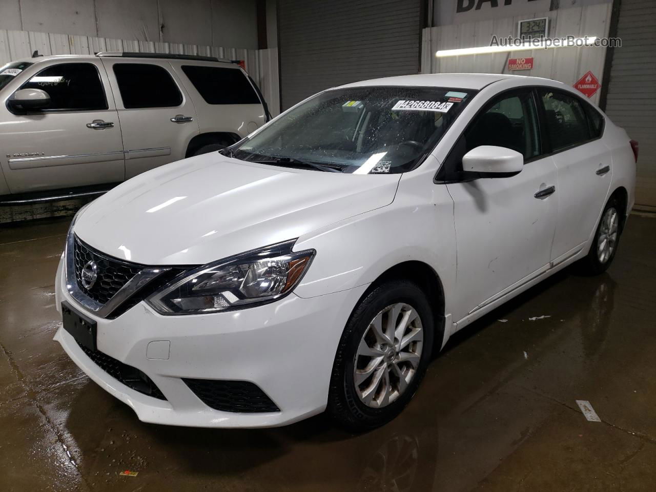 2018 Nissan Sentra S White vin: 3N1AB7AP5JY265848