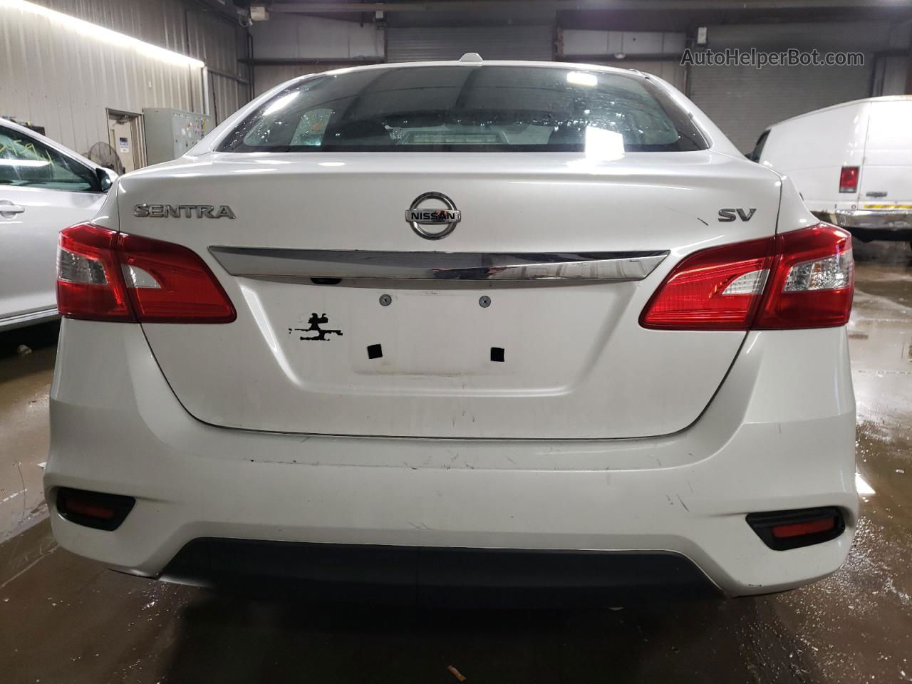 2018 Nissan Sentra S White vin: 3N1AB7AP5JY265848