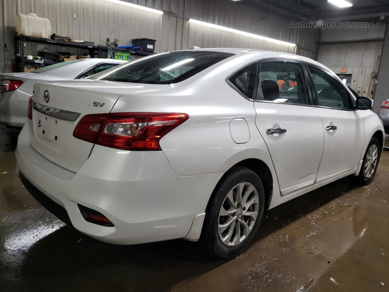 2018 Nissan Sentra S White vin: 3N1AB7AP5JY265848