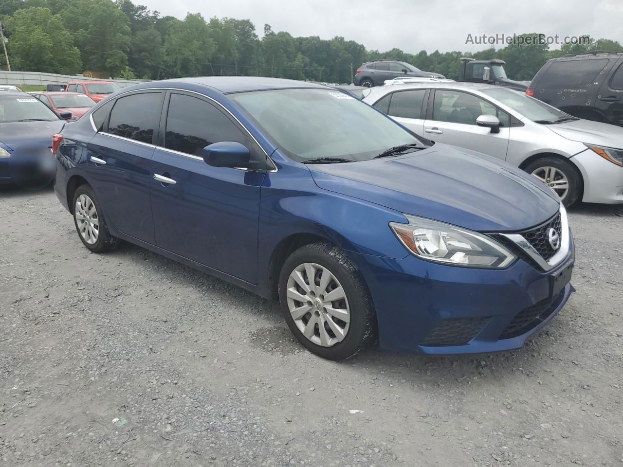 2018 Nissan Sentra S Blue vin: 3N1AB7AP5JY266384