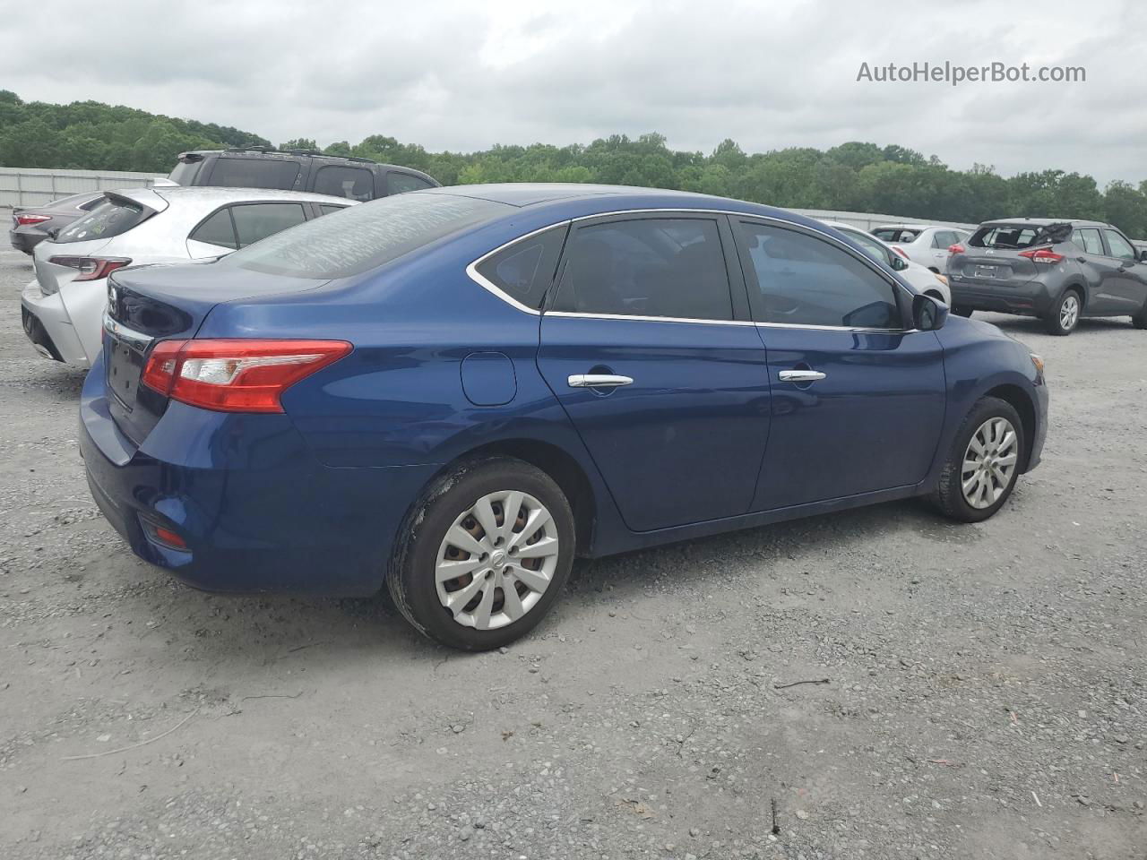 2018 Nissan Sentra S Blue vin: 3N1AB7AP5JY266384