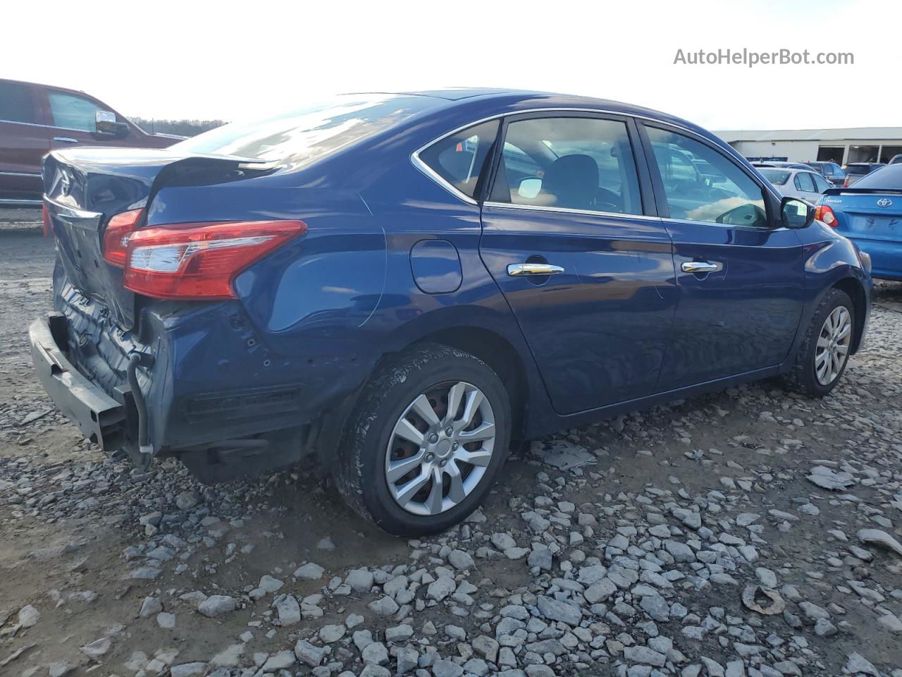 2018 Nissan Sentra S Blue vin: 3N1AB7AP5JY266496