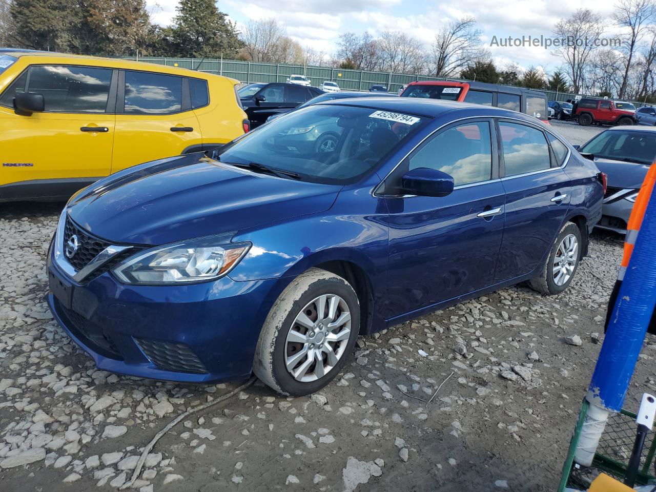 2018 Nissan Sentra S Blue vin: 3N1AB7AP5JY266496